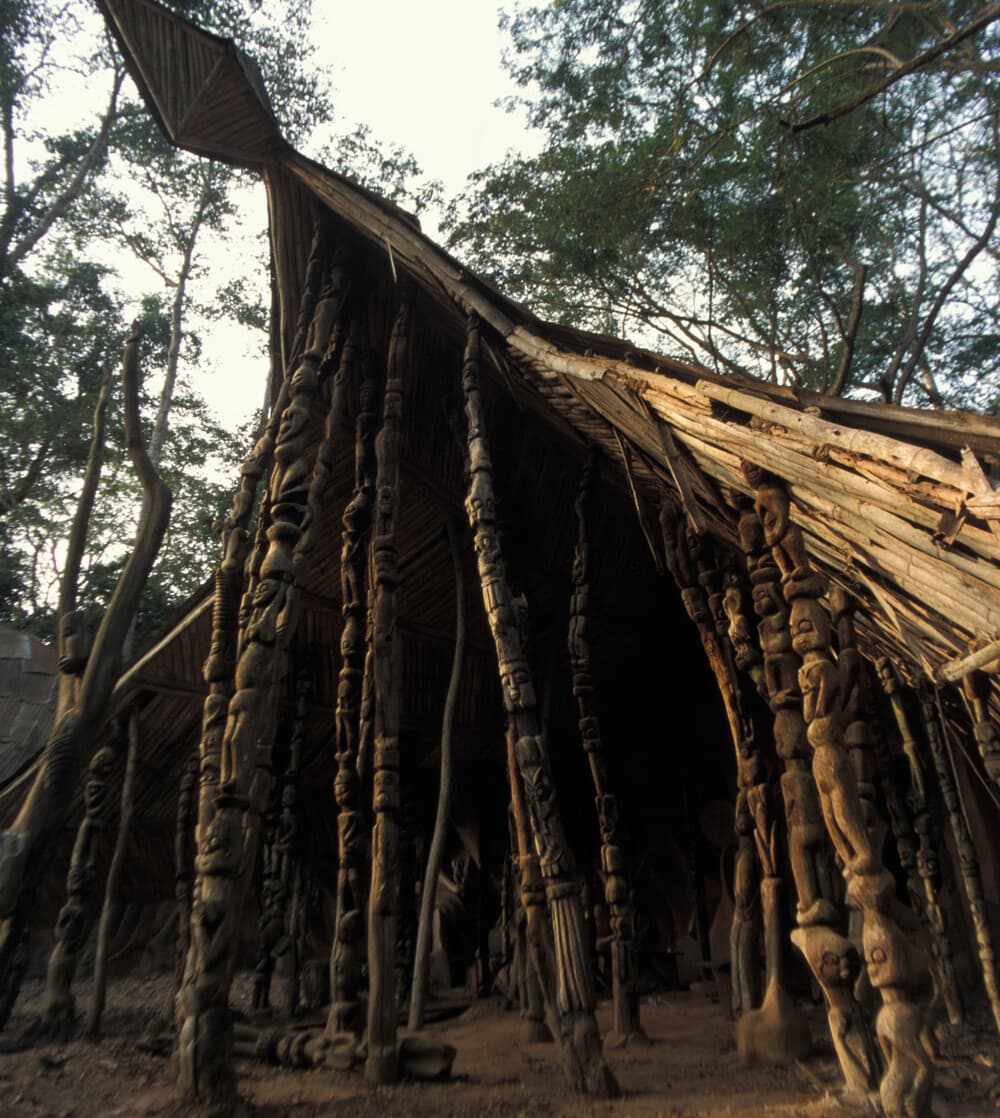 Sculptures along the Osun-Osogbo Sacred Grove